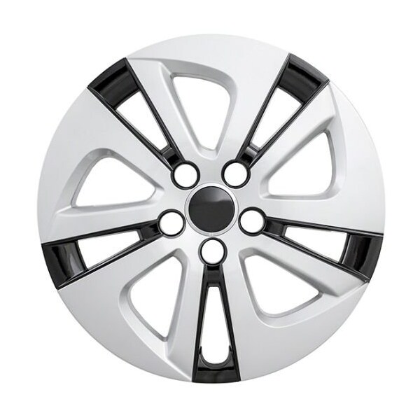 Coast2Coast 15", 5 Spoke, Silver/ Black, Plastic, Set Of 4 IWC51615SB - main